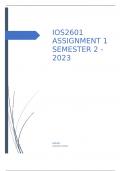 IOS2601 ASSIGNMENT 1