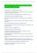 MA Certification Review Practice Tests Solved 100&percnt; Correct