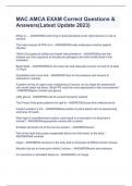 MAC AMCA EXAM Correct Questions & Answers&lpar;Latest Update 2023&rpar;