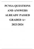 PCNSA QUESTIONS AND ANSWERS ALREADY PASSED GRADED A+ 2023/2024