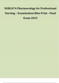 NUR2474 Pharmacology for Professional  Nursing – Examination Blue Print - Final  Exam 2023
