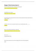 Rutgers Plant Science Exam 2 Complete Solution Rated A&plus;