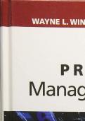 Test Bank For Practical Management Science 6th Edition by Wayne L&period; Winston Chapter 1&lowbar;14
