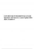 CON 090 FAR FUNDAMENTALS EXAM Practice Questions and Answers | Latest Update 2023- 2024 | 100% Verified