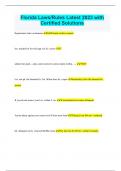 Florida Laws&sol;Rules Latest 2023 with  Certified Solutions
