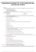 Fundamentals in Nursing Exams Questions and Answers 2023&sol;2024&period;