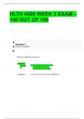 HLTH 4000 WEEK 3 EXAM &ndash; 100 OUT OF 100