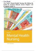Test Bank For Neeb's Mental Health Nursing 5th Edition By Linda M. Gorman, Robynn Anwar Chapter 1-22 |Complete Guide A+