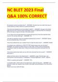 NC BLET 2023 Final Q&A 100&percnt; CORRECT