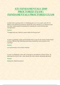 ATI Fundamentals 2019 Proctored Exam | Fundamentals Proctored Exam
