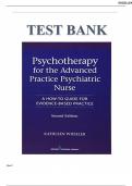 Test Bank for Psychotherapy for the Advanced Practice Psychiatric Nurse: A How-To Guide for Evidence-Based Practice 3rd Edition Wheeler ISBN: 978-0826193797 | 100% Correct Answers with Rationals. VERIFIED
