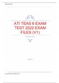 ATI TEAS 6 EXAM TEST 2022 EXAM FILES (V1) QUESTIONS & ANSWERS