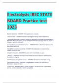 Electrolysis IBEC STATE  BOARD Practice test 2023