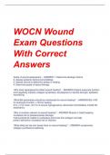 WOCN Wound  Exam Questions With Correct  Answers 