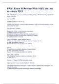 PRM&colon; Exam III Review With 100&percnt; Vorrect Answers 2023
