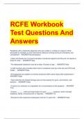RCFE Workbook  Test Questions And  Answers