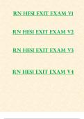 2022 RN HESI EXIT EXAM VERSION 1 (V1), 2 (V2), 3 (V3) and HESI RN/RN HESI EXIT EXAM –(ALL 640 Questions) (160 x 4V QUESTIONS & ANSWERS!! (ACTUAL/REAL/AUTHENTIC FOR EXAM TAKEN IN 2022 A+)(ALL INCLUDED!!)