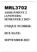 MRL3702 Assignment 2 (ANSWERS) Semester 2 2023 -