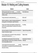Module 18&colon; Welding and Cutting Questions with verified answers already passed