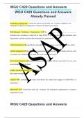 WGU C429 Questions and Answers Already Passed