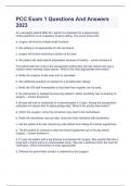 PCC Exam 1 Questions And Answers 2023