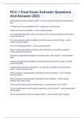 PCC 1 Final Exam Kahoots&excl; Questions And Answers 2023