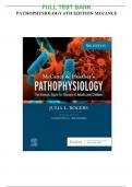 TEST BANK FOR PATHOPHYSIOLOGY 9TH EDITION by MCCANCE 2023 - All chapters - Complete A+ GUIDE