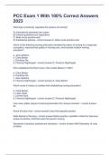 PCC Exam 1 With 100&percnt; Correct Answers 2023