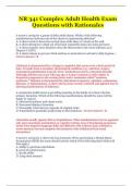 NR 341 Complex Health Test 1 Questions and Answers
