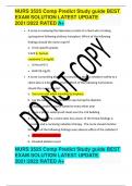 NURS 3525 Comp Predict Study guide BEST EXAM SOLUTION LATEST UPDATE