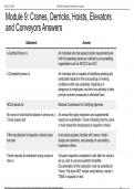 Module 9&colon; Cranes&comma; Derricks&comma; Hoists&comma; Elevators and Conveyors Question with Correct Answers Rated A&plus;