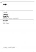 AQA GCSE DANCE Component 2 JUNE 2023 MARK SCHEME: Dance appreciation