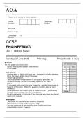 AQA GCSE ENGINEERING Unit 1 Written Paper JUNE 2023 QUESTION PAPER