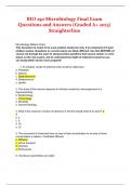 BIO 250 Microbiology Final Exam Questions and Answers &lpar;Graded A&plus; 2023&rpar; Straighterline