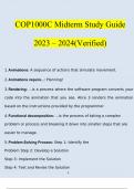 COP1000C Study Guide Questions and Answers &lpar;2023 &sol; 2024&rpar; &lpar;Verified Answers&rpar;