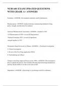 NURS 601 EXAM UPDATED QUESTIONS WITH GRADE A&plus; ANSWERS