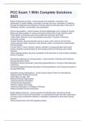 PCC Exam 1 With Complete Solutions 2023