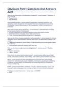 CIA Exam Part 1 Questions And Answers 2023