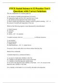 FTCE Social Science 6-12 Practice Test 1 Questions with Correct Solutions