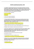 NCLEX Leadership Questions&colon; 300