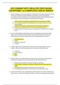 ATI COMMUNITY HEALTH TEST BANK CHAPTERS 1-9 COMPLETE CHEAT SHEET