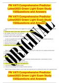 PN VATI Comprehensive Predictor Latest2023 Green Light Exam Study 150Questions and Answers