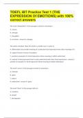 TOEFL iBT Practice Test 1 &lpar;THE EXPRESSION Of EMOTIONS&rpar; with 100&percnt; correct answers