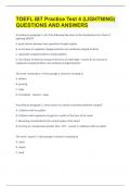 TOEFL iBT Practice Test 4 (LIGHTNING) QUESTIONS AND ANSWERS