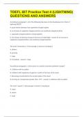TOEFL iBT Practice Test 4 &lpar;LIGHTNING&rpar; QUESTIONS AND ANSWERS