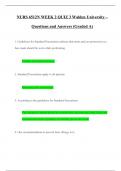 NURS 6512N WEEK 2 QUIZ 3 Walden University &ndash; Questions and Answers &lpar;Graded A&rpar;