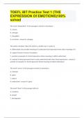 TOEFL iBT Practice Test 1 &lpar;THE EXPRESSION Of EMOTIONS&rpar;100&percnt; solved