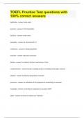 TOEFL Practice Test questions with 100&percnt; correct answers