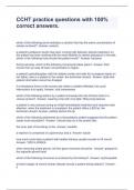 CCHT practice questions with 100&percnt; correct answers&period;