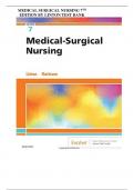 MEDICAL SURGICAL NURSING 7TH EDITION BY LINTON TEST BANK - QUESTIONS & ANSWERS WITH EXPLANATIONS &lpar;GRADED A&plus;&rpar; LATEST UPDATE